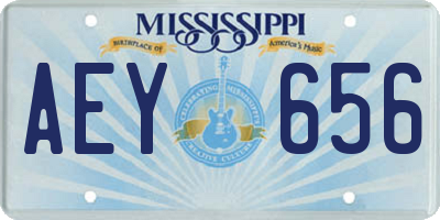 MS license plate AEY656