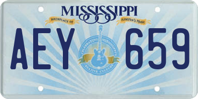MS license plate AEY659
