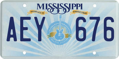 MS license plate AEY676