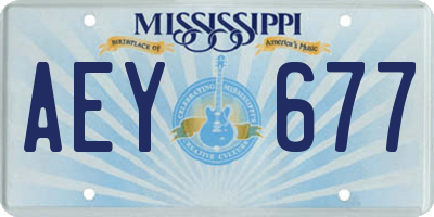MS license plate AEY677