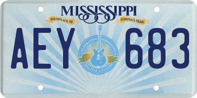 MS license plate AEY683