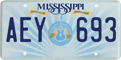 MS license plate AEY693
