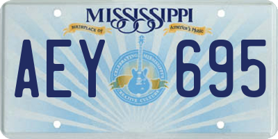 MS license plate AEY695