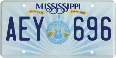 MS license plate AEY696