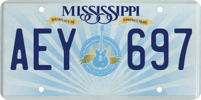 MS license plate AEY697