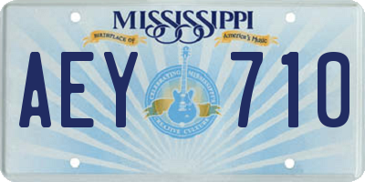 MS license plate AEY710