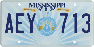 MS license plate AEY713