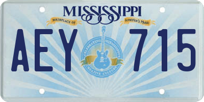 MS license plate AEY715