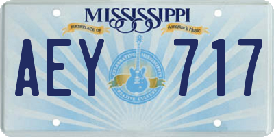 MS license plate AEY717