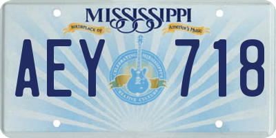MS license plate AEY718