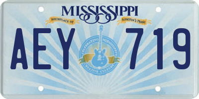 MS license plate AEY719