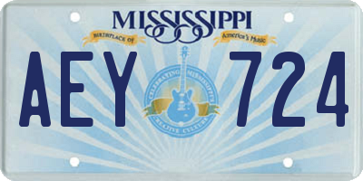MS license plate AEY724