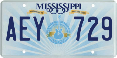 MS license plate AEY729