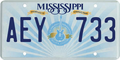 MS license plate AEY733