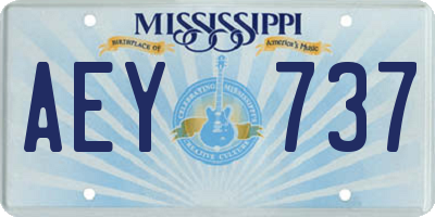 MS license plate AEY737