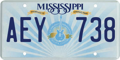 MS license plate AEY738