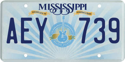 MS license plate AEY739