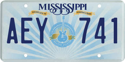 MS license plate AEY741