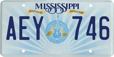 MS license plate AEY746