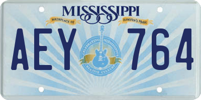 MS license plate AEY764