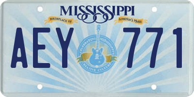 MS license plate AEY771