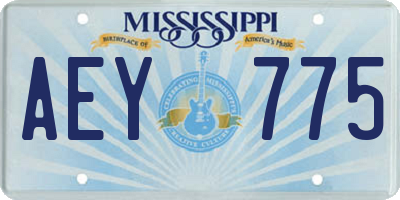 MS license plate AEY775