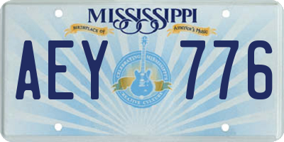 MS license plate AEY776