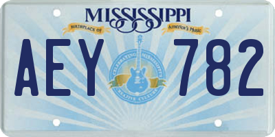 MS license plate AEY782
