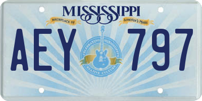 MS license plate AEY797