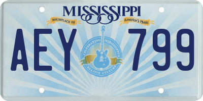MS license plate AEY799