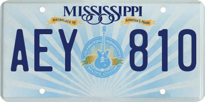 MS license plate AEY810