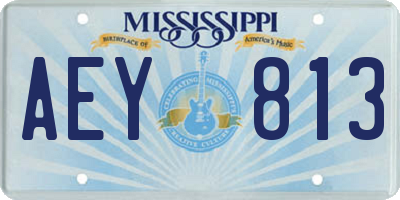 MS license plate AEY813