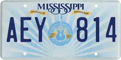 MS license plate AEY814