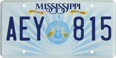 MS license plate AEY815