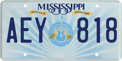 MS license plate AEY818