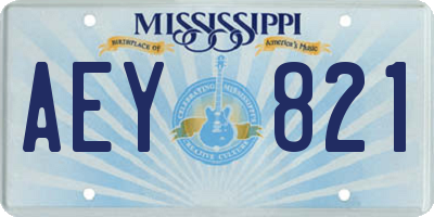 MS license plate AEY821