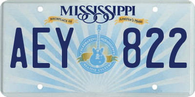 MS license plate AEY822