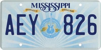 MS license plate AEY826