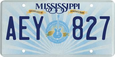 MS license plate AEY827