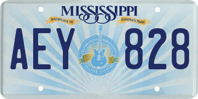 MS license plate AEY828