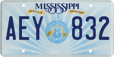 MS license plate AEY832