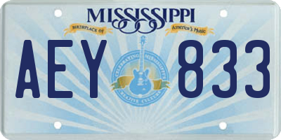 MS license plate AEY833