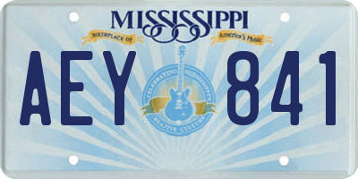 MS license plate AEY841