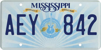 MS license plate AEY842