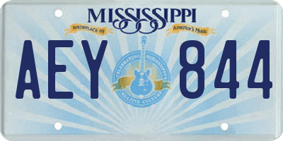 MS license plate AEY844