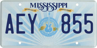 MS license plate AEY855