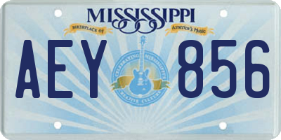 MS license plate AEY856
