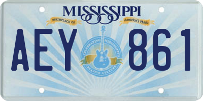 MS license plate AEY861