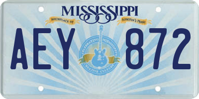 MS license plate AEY872