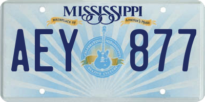 MS license plate AEY877